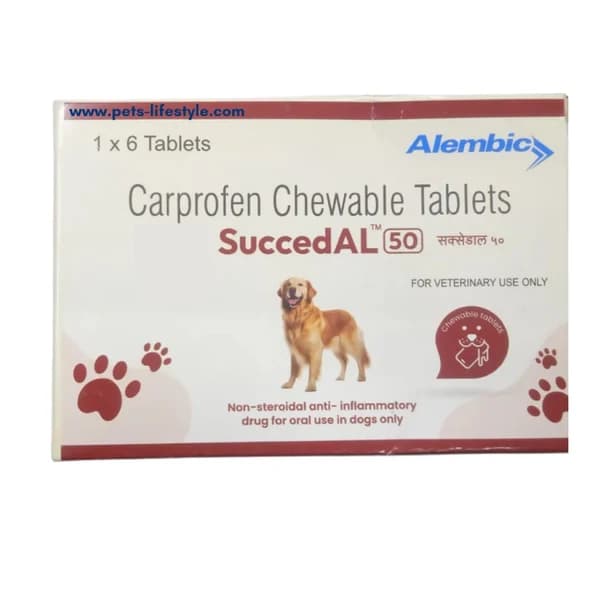 Alembic SuccedAL 50 mg Carprofen Chewable Tablets for Dogs