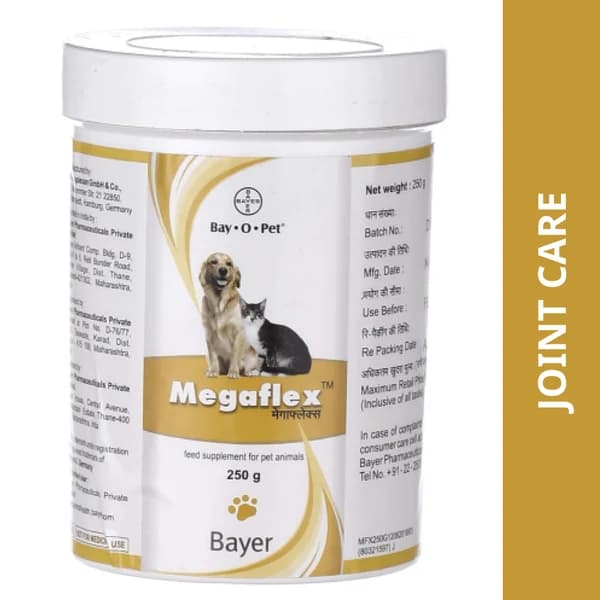 Bayer / Elanco Megaflex Advanced Joint & Cartilage Support Powder for Dogs & Cats (250g Jar)