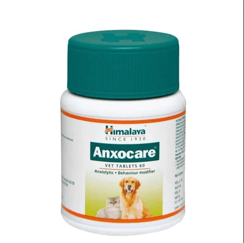 Himalaya Anxocare Vet Natural Herbal Anxiolytic, Calming & Behavioral Modifier Tablets for Dogs & Cats( 60 Tablet)