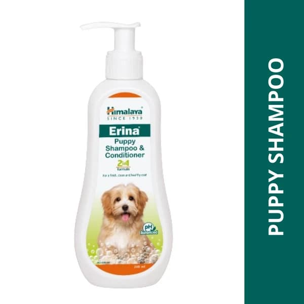 Himalaya Erina Puppy 2-in-1 Conditioning Shampoo with Oats, Reetha, Indian Frankincense & Lavender Oil for Puppies