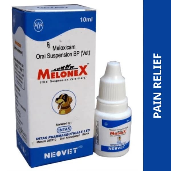 Intas Melonex Oral Suspension (Meloxicam 1.5 mg/ml) for Dogs