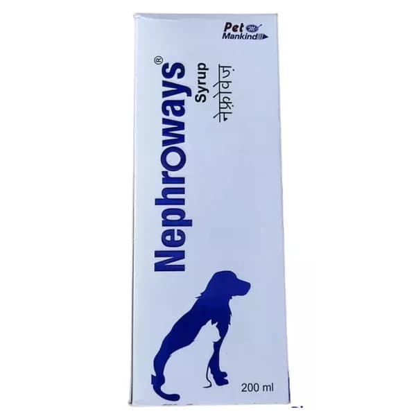 Pet Mankind Nephroways Herbal Kidney Support & Urinary Care Syrup for Dogs & Cats (200ml)