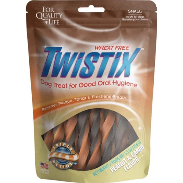 Twistix Peanut & Carob Flavor Dog Treats
