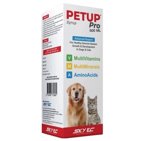 SkyEc PetUp Pro Amino Acid & Multivitamin Syrup for Dogs and Cats (500ml)