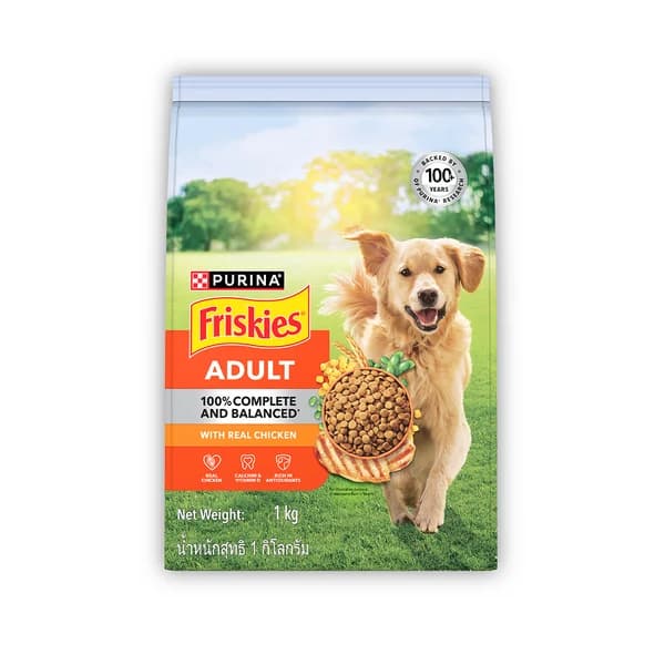 Purina Friskies Adult Dog (Chicken Formula) Dry Dog Food – Expert-Formulated Complete & Balanced Daily Nutrition with Real Chicken