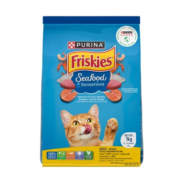 Purina Friskies Seafood Sensations Adult Complete & Balanced Dry Cat Food