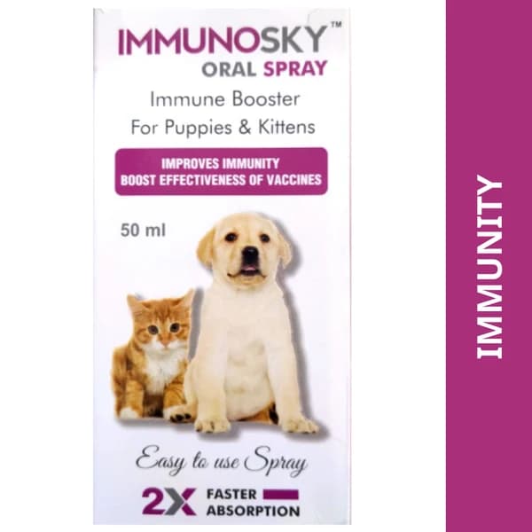 SkyEc ImmunoSky Fast-Acting Immune Booster Oral Spray for Dogs & Cats (50m
