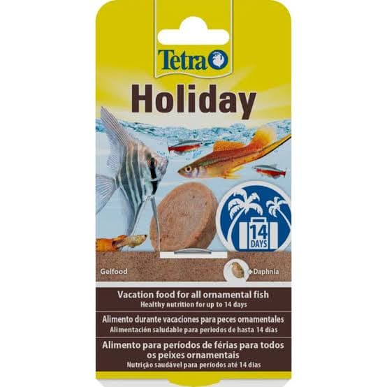 Tetra Holiday Fish Gel Food Block – 100% Edible Vacation Feeding Solution with Advanced Gel Technology, 7% Daphnia, BioActive Immune Formula & Non-Clouding Water Clarity for Aquarium Fish (Up to 14 Days, 30g Pack)