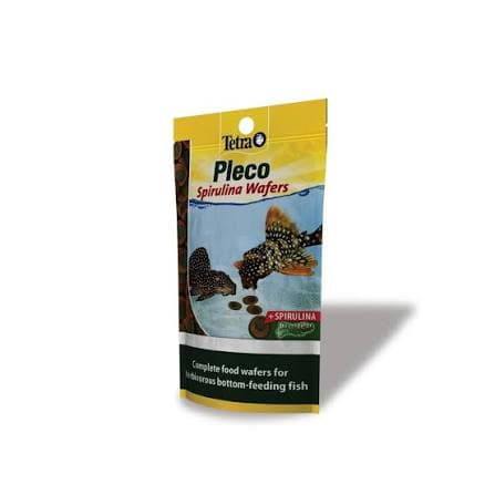 Tetra Pleco Spirulina Wafers Fish Food – Advanced Plant-Based Sinking Wafer Diet with Marine Algae, Spirulina, High Fibre Content & Non-Clouding Dimensional Stability for Herbivorous Bottom Feeders & Plecos (85g Pack)