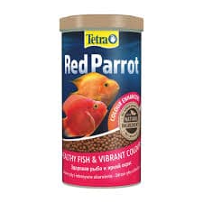 Tetra RedParrot Fish Food – Advanced Color-Enhancing & Growth Diet with 42% Protein, Concentrated Red Pigment Boosters, High Digestibility & German Engineering for Red Parrot Cichlids & Large Cichlids (110g Pack)