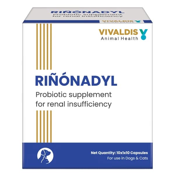 Vivaldis Rinonadyl Renal Support Probiotic & Prebiotic Tablets for Dogs and Cats (Pack of 10)