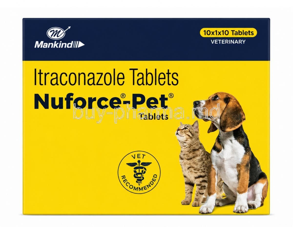 Mankind Nuforce Pet 100 mg Itraconazole Tablets for Dogs & Cats