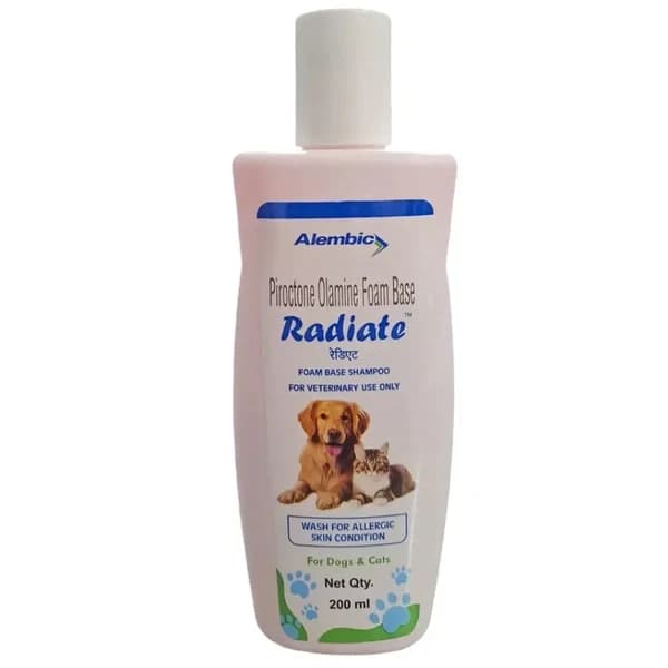 Alembic Radiate Medicated Anti-Dandruff Shampoo with Piroctone Olamine for Dogs & Cats