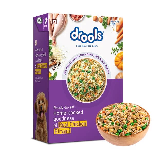 Drools Tetra Pack Real Chicken Biryani Fresh Food for Dogs