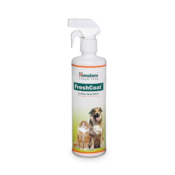 Himalaya Fresh Coat Waterless No-Rinse Deodorizing, Cleansing & Conditioning Spray with Citronella & Peppermint for Dogs & Cats