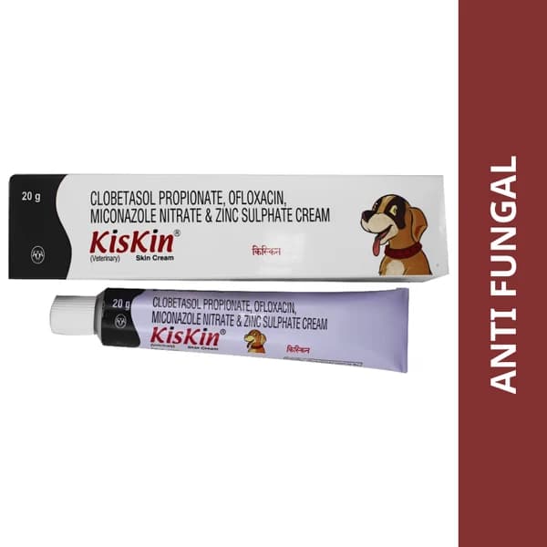 Intas Kiskin Medicated 4-in-1 Dermatological Ointment / Cream for Dogs & Cats