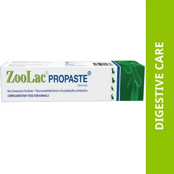 Intas ZooLac Propaste Advanced Fast-Acting Multi-Strain Synbiotic Oral Paste for Dogs, Cats,