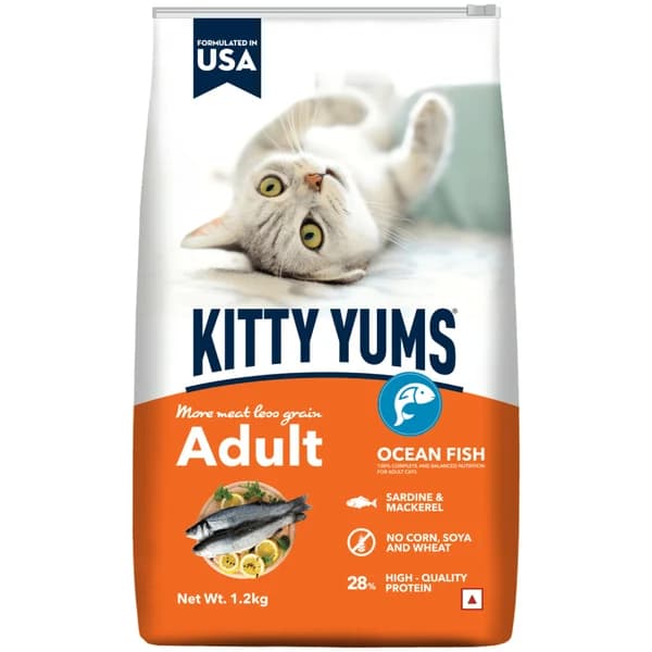 Kitty Yums Ocean Fish Adult Cat Dry Food – 1+ Years