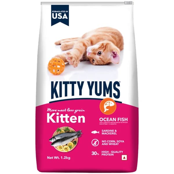 Kitty Yums Ocean Fish Kitten Dry Cat Food – 1 to 12 Months
