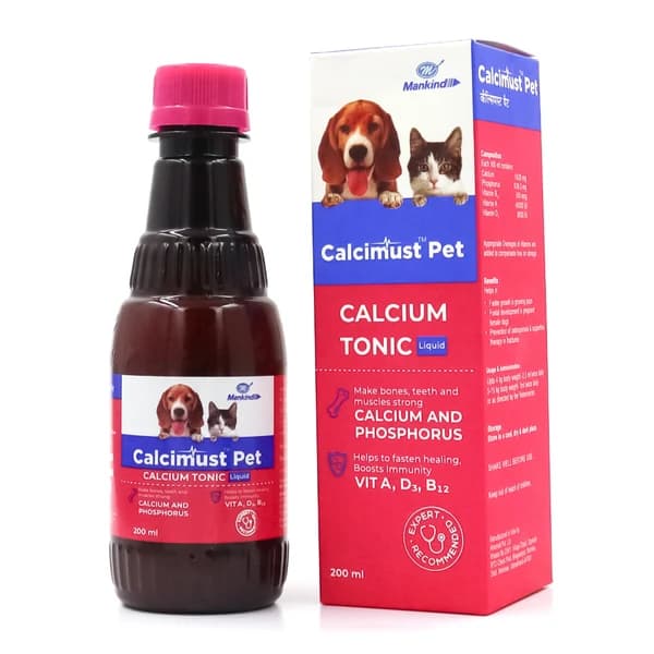 Mankind Calcimust Syrup Calcium Supplement for Dogs & Cats – 200 ml