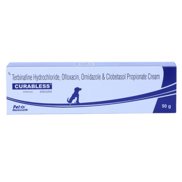 Pet Mankind Curabless Multi-Action Antibacterial, Antifungal & Healing Cream for Dogs & Cats