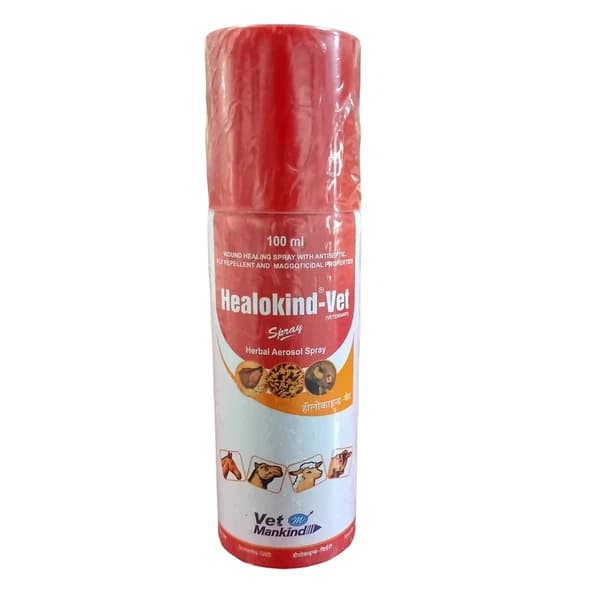 Pet Mankind Healokind Pet Herbal Wound Healing & Maggoticidal Spray for Dogs and Cats (100ml)