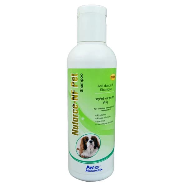 Pet Mankind Nuforce NF Medicated Antifungal & Antibacterial Shampoo for Dogs and Cats (200ml)