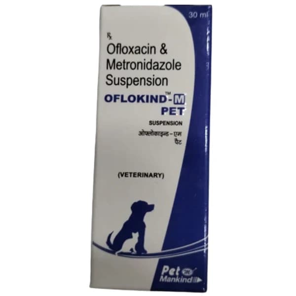 Pet Mankind Oflokind-M Pet (Ofloxacin & Metronidazole) Oral Suspension for Dogs and Cats