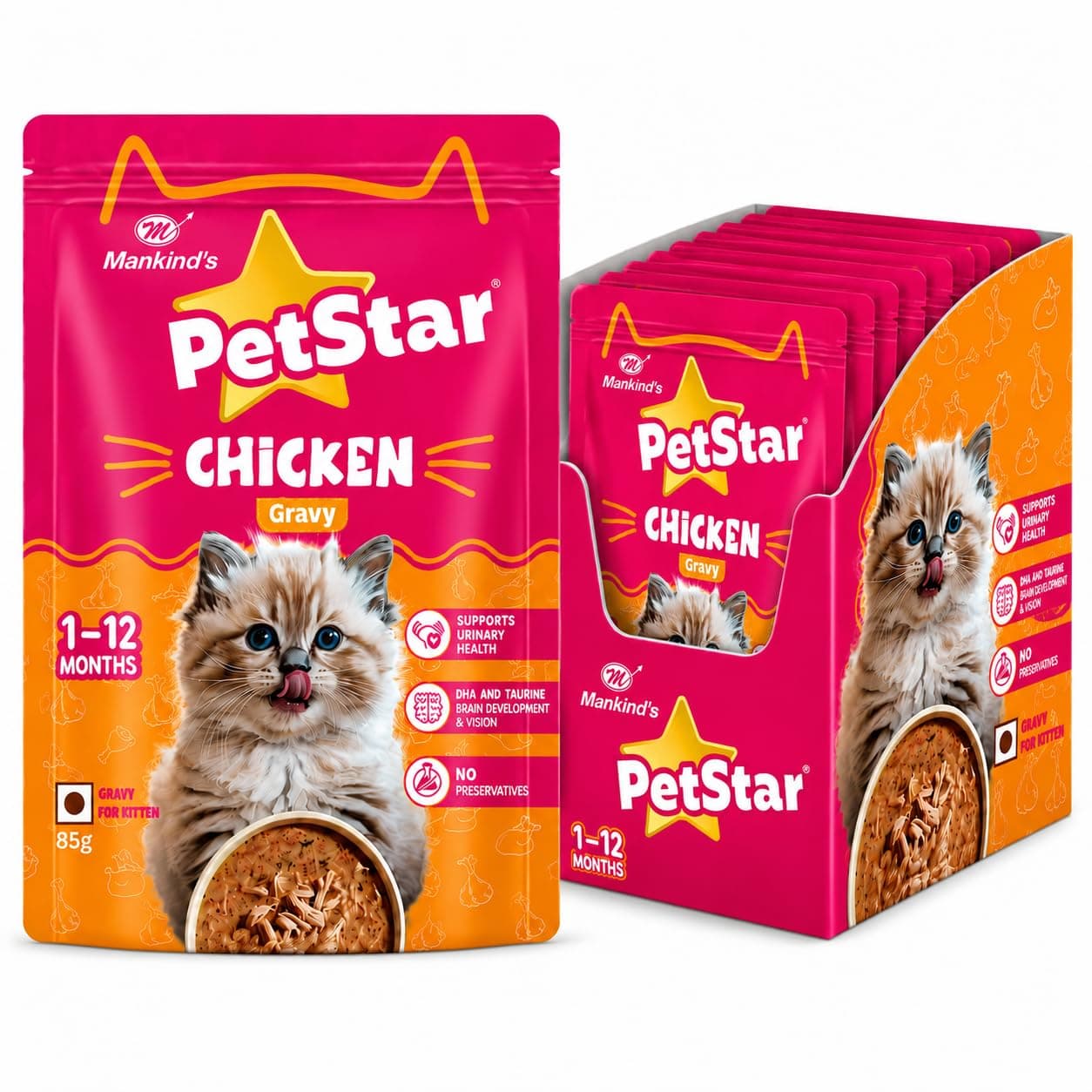 Mankind PetStar Chicken Gravy Kitten Cat Wet Food