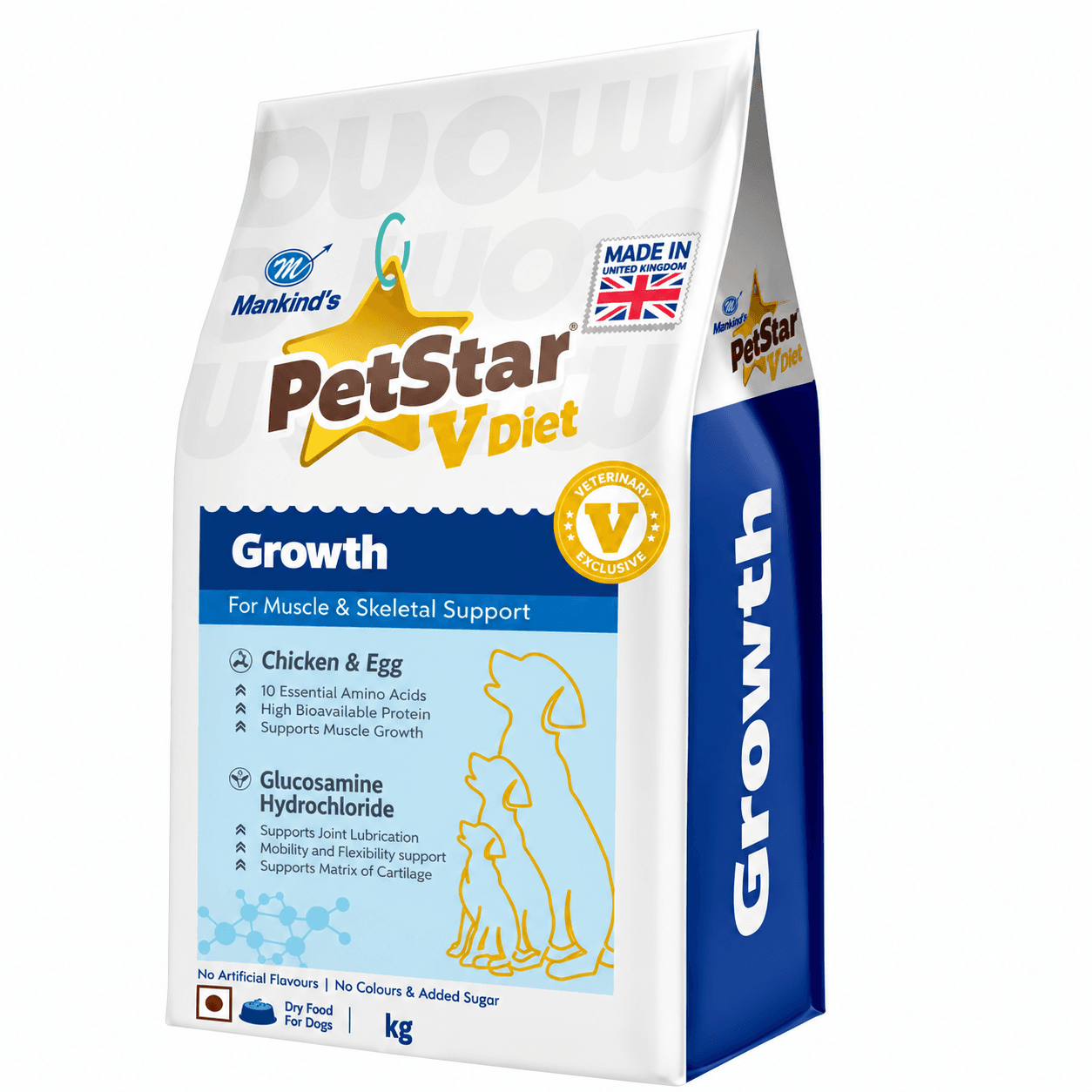 Mankind PetStar V Diet Clinical Growth, Muscle & Skeletal Support Dry Food For Puppies & Young Dogs (Chicken & Egg Formula)