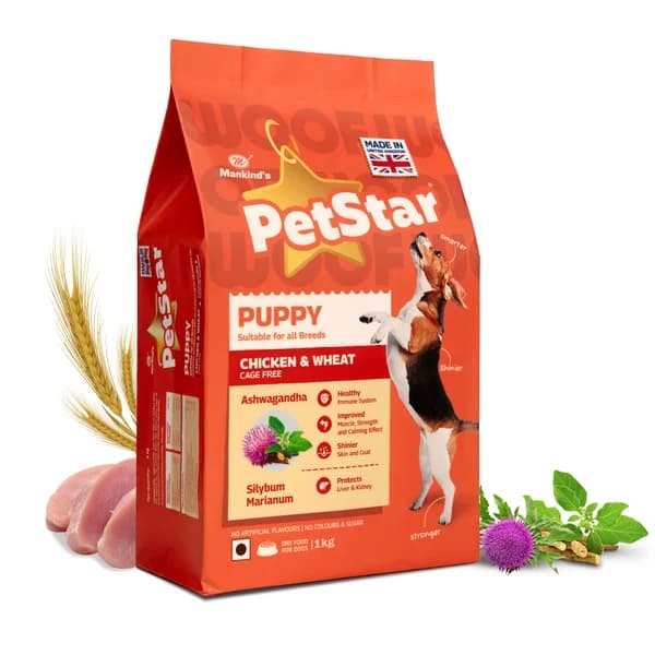 Mankind PetStar Chicken & Wheat Puppy Dog Dry Food