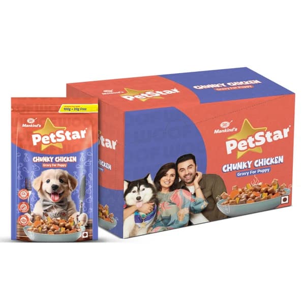 Mankind PetStar Chunky Chicken Gravy Puppy Dog Wet Food