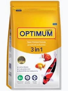 Optimum 3 in 1 Super Premium Formula Fish Food – Advanced Small Pellet Diet with 12% Spirulina, Probiotics, Beta-Glucans & Non-Water-Fouling Technology for Carps, Goldfish & Cichlids (400g Pack)