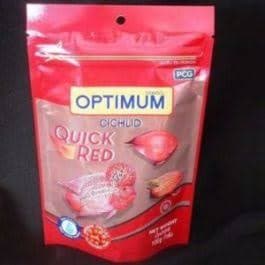 Optimum Cichlid Quick Red Fish Food – Rapid Color-Enhancing Small Bullet Pellet Diet with Balanced Nutrition & Non-Clouding Formula for Cichlids (100g Pack)