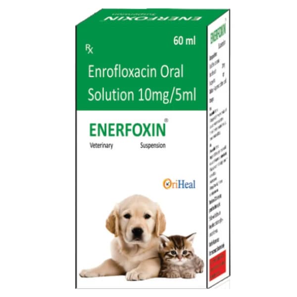 Oriheal Enerfoxin Enrofloxacin 50mg/ml Oral Solution for Dogs & Cats