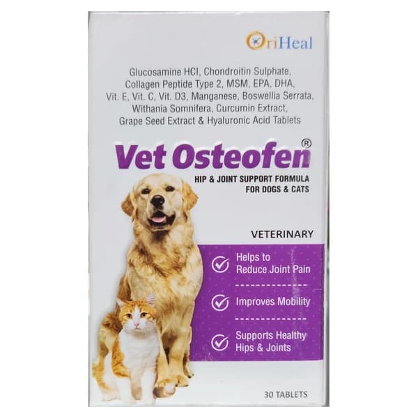 Oriheal Vet Osteofen Tablets Joint & Bone Health Support for Dogs