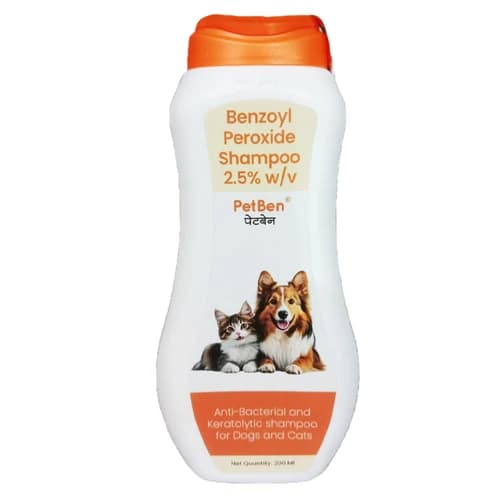 Petcare Petben 2.5% Benzoyl Peroxide Medicated Shampoo for Dogs & Cats – 200 ml
