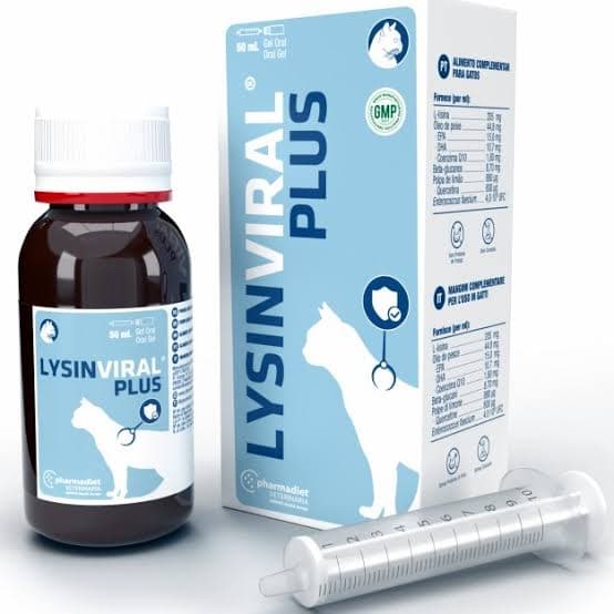 Pharmadiet Lysinviral Plus Gel for Cats – Advanced L-Lysine Amino Acid Supplement for Feline Herpesvirus, Immune Support, Recurring Cat Flu & Ocular Flare-Up Management (50 ml Tube)
