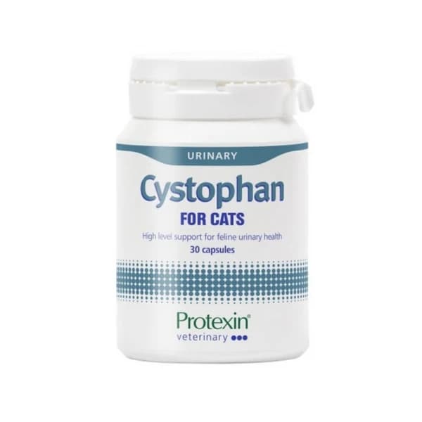 Protexin Cystophan for Cats – Advanced Urinary Health & Stress Support Supplement with N-acetyl D-glucosamine, Hyaluronic Acid & L-Tryptophan (30 Capsules / Pack)