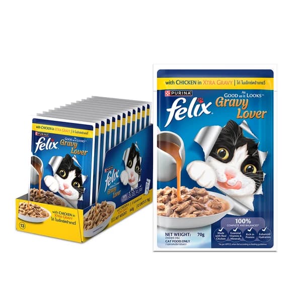Purina Felix Gravy Lover (Chicken Chunks in Extra Gravy) Adult Complete & Balanced Wet Cat Food