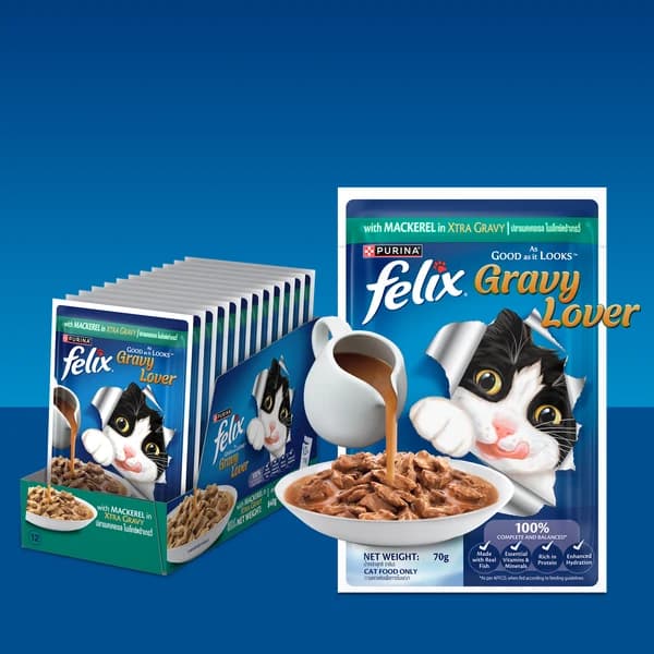 Purina Felix Gravy Lover (Mackerel Chunks in Extra Gravy) Adult Complete & Balanced Wet Cat Food