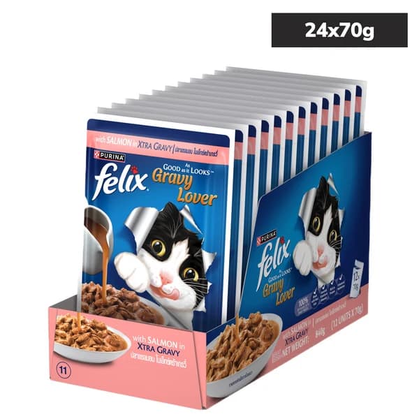 Purina Felix Gravy Lover (Salmon Chunks in Extra Gravy) Adult Complete & Balanced Wet Cat Food