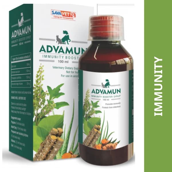 Savavet Advamun Herbal Immunity Support Syrup for Dogs & Cats 200ml