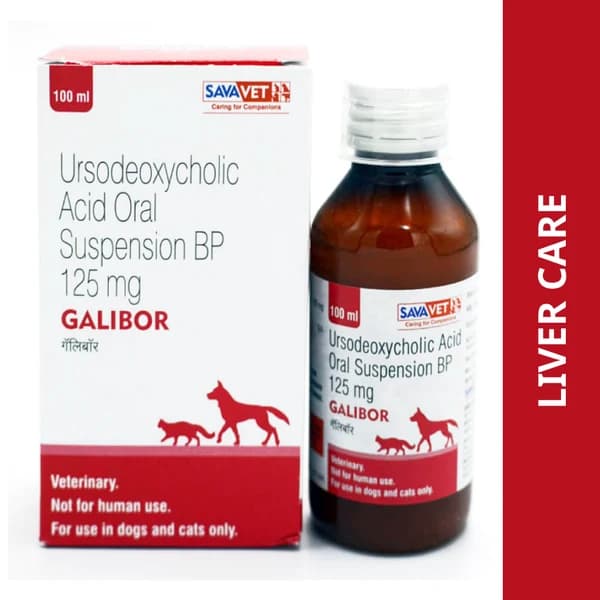Savavet Galibor (Ursodeoxycholic Acid IP 125 mg / 5 ml) Oral Suspension for Dogs & Cats