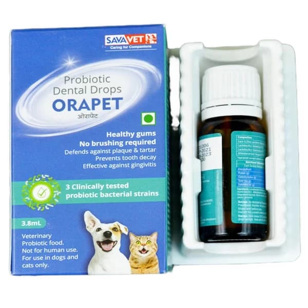 Savavet Orapet 3-Strain Probiotic Dental Drops for Dogs & Cats