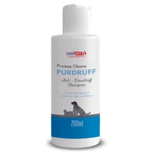 Savavet Purdruff Anti-Dandruff & Antifungal Medicated Shampoo for Dogs and Cats (200ml)