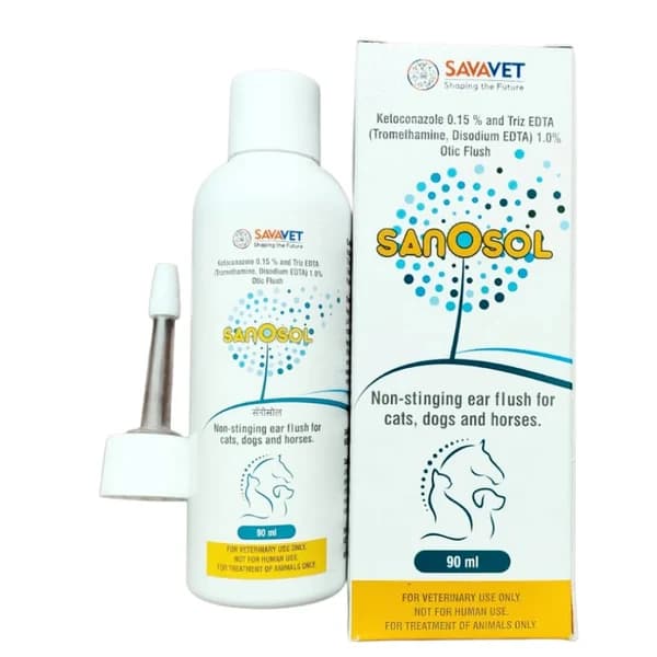 Savavet Sanosol Non-Stinging Ear Flush for Dogs & Cats