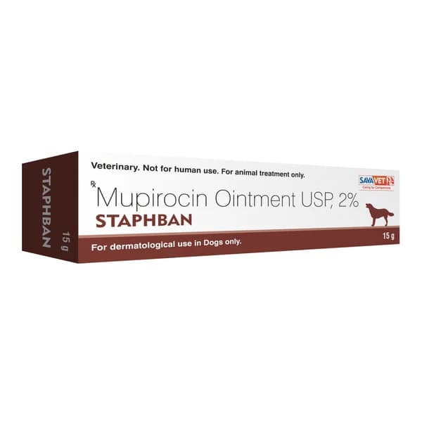 SavaVet Staphban (Mupirocin 2% w/w) Topical Antibacterial Ointment for Dogs