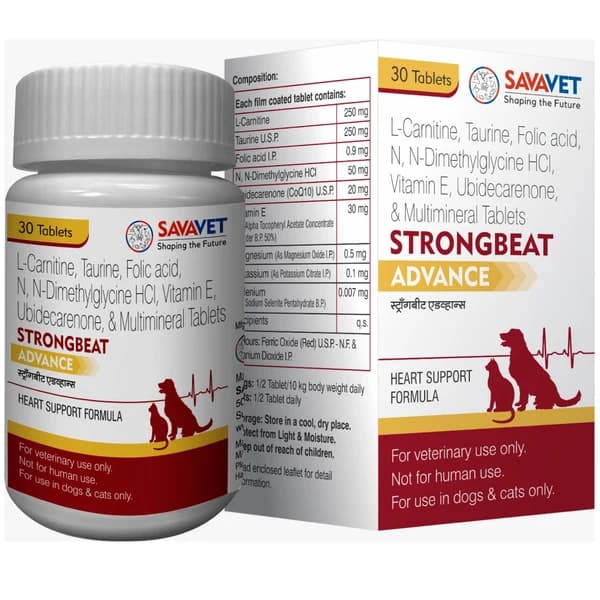 Savavet Strongbeat Advance Heart Support Tablets for Dogs & Cats