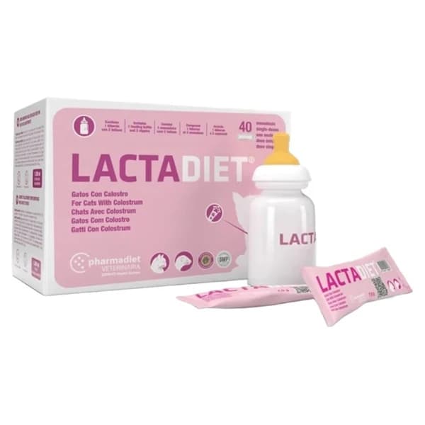 Pharmadiet Lactadiet Cat Milk Replacer Powder for Kittens – Complete Nutritional Formula for Orphaned Kittens, Large Litters & Weaning Support (8-Sachet Pack)